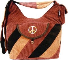 70s style messenger bag striped