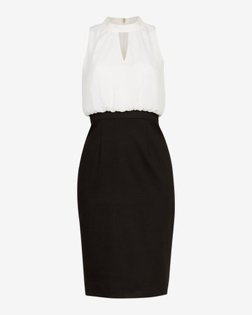 Halter neck pencil dress - Black | Dresses | Ted Baker UK