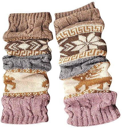 Amazon.com: TOPUNDER Winter Warm Leg Warmers Cable Knit Knitted Crochet High Long Socks Leggings Women: Clothing