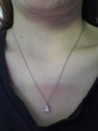 MIA silver tear pendant necklace