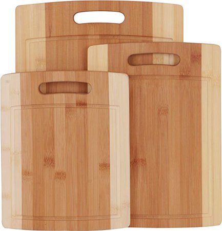 Utopia Kitchen Natural Bamboo Cutting Boards for Kitchen with Juice Groove Wooden Cutting Board Set of 3 - Chopping Boards for Vegetable, Fruits, Meat and Cheese: Amazon.ca: Home & Kitchen