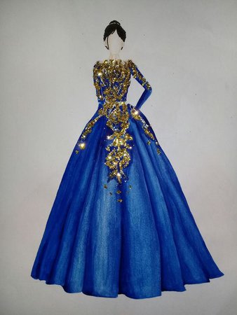 glitter bomb dark blue prom dress