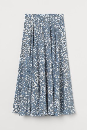 Patterned Skirt - Light blue/white patterned - Ladies | H&M US