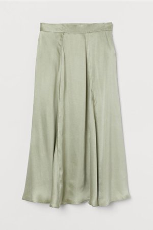Satin Skirt - Light green - Ladies | H&M US