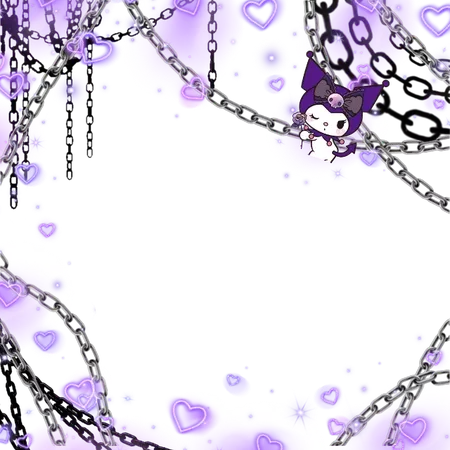 purple chain frame heart aesthetic Sticker by Bitch