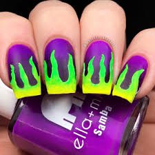 green and purple nails - Google Search