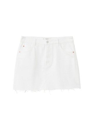 MANGO Denim organic cotton skirt