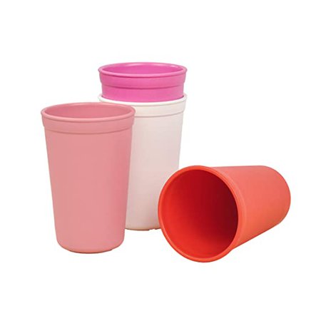 Amazon.com: Re-Play Made in The USA 4pk Drinking Cups for Baby and Toddler - Bright Pink, Blush, White, Red (Valentine+): Kitchen & Dining
