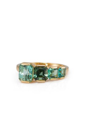 18k Gold Green Tourmaline Ring By Yi Collection | Moda Operandi