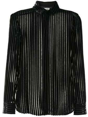 Saint Laurent, semi-sheer Striped Shirt