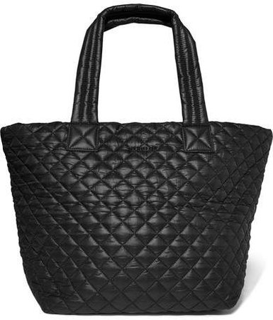 Metro Quilted Shell Tote - Black