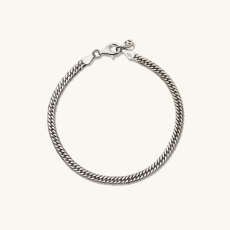 Double Curb Chain Bracelet Silver | Mejuri