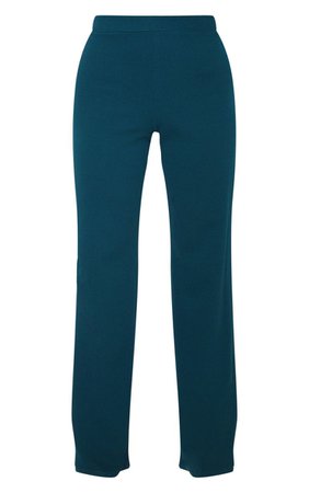 Teal Wide Leg Trouser | Trousers | PrettyLittleThing USA