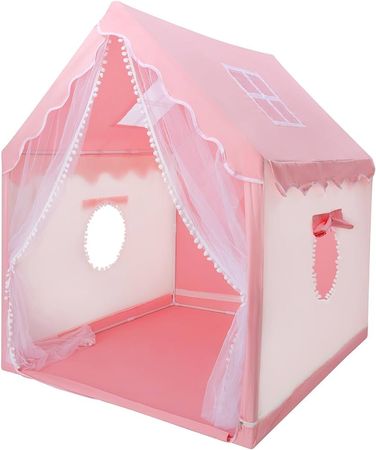 Amazon.com: Kids Tent Play Tents for Toddler Children Indoor and Outdoor Large Pink Girls Princess Playhouse Castle with Windows Kids Room Furniture 47" L × 40" W × 52" H : Toys & Games