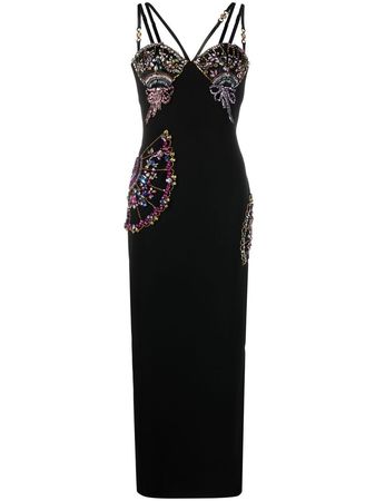 Versace crystal-embellished Silk Gown - Farfetch