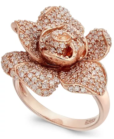 EFFY Collection Pave Rose by EFFY® Diamond Ring (1-1/8 ct. t.w.) in 14k Rose Gold