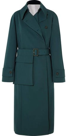 Stafford Oversized Wool-gabardine Coat - Green