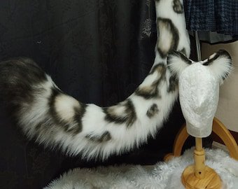 Set of Snow Leopard Ounce Ears and Tail | Etsy