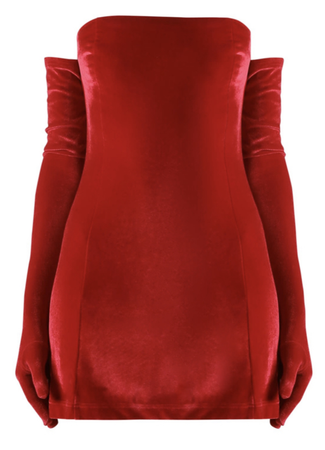 red glove dress