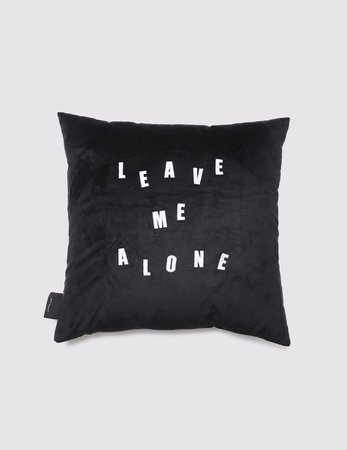 Lazy Oaf Leave Me Alone Cushion - Black