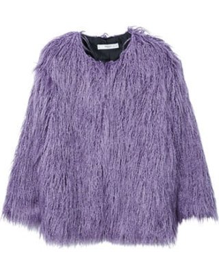 purple faux fur coats - Google Search
