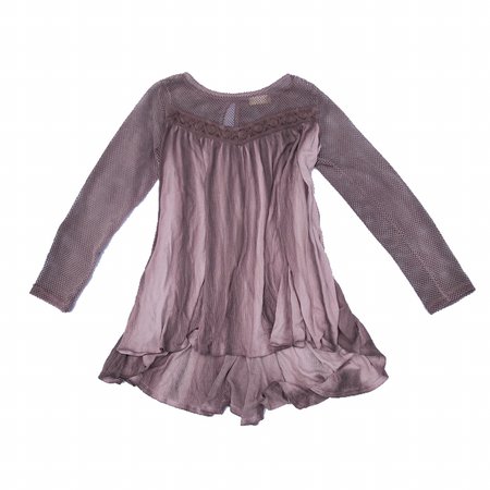 overdyed blush pink mesh fairy tunic top