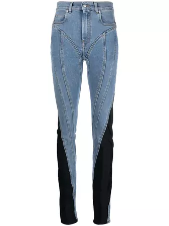 Mugler twist-panelled high-waist Jeans - Farfetch