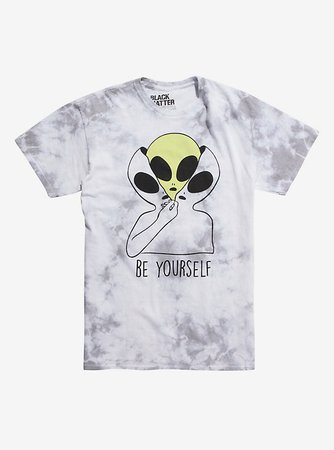 Alien Be Yourself Tie Dye Washed T-shirt