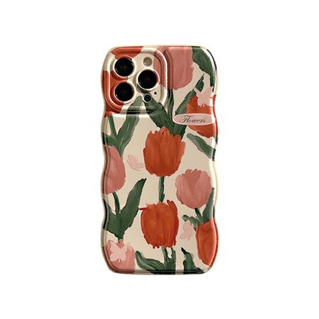 Romantic orange Flowers Oil Painting art Sweet Phone Case For iPhone