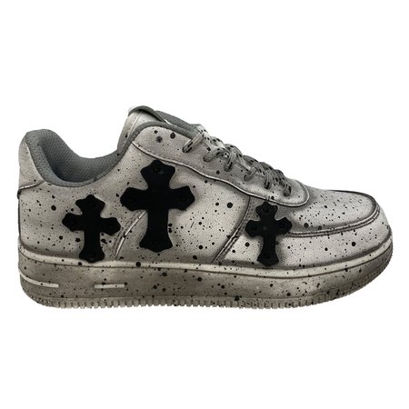 Retro Student Emo Sport Grunge Ink Splash Black Cross White Sneaker Shoes · sugarplum · Online Store Powered by Storenvy