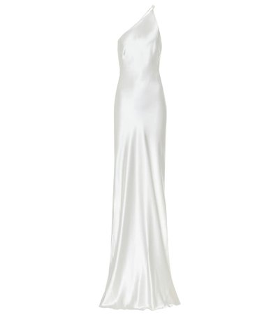 Portofino Silk-Satin Bridal Gown | Galvan - Mytheresa