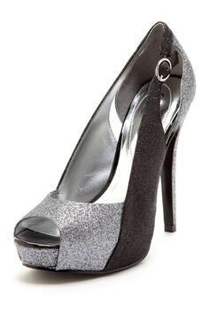 black and silver shoes