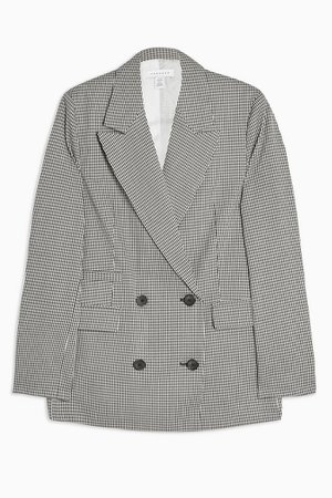 Mini Houndstooth Single Breasted Blazer | Topshop