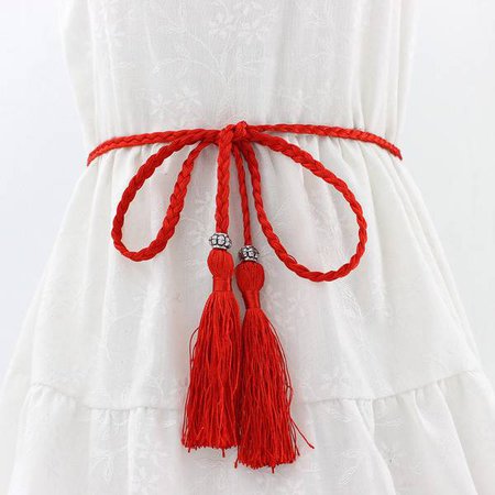 red rope belt