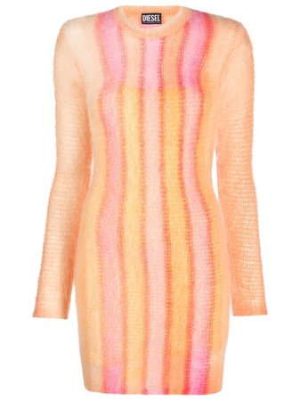 Diesel striped-knit Bodycon Dress - Farfetch