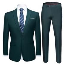 High Quality Men's Fashion Slim Suits Business Casual Groomsman 2pcs W – Rockin Docks Deluxephotos