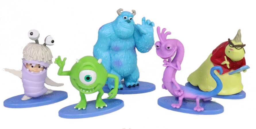 Monsters Inc, Mini Figurines, Cake Toppers Set of 5 - Sulley, Roz, Boo, Mike, Randall - Walmart.com - Walmart.com