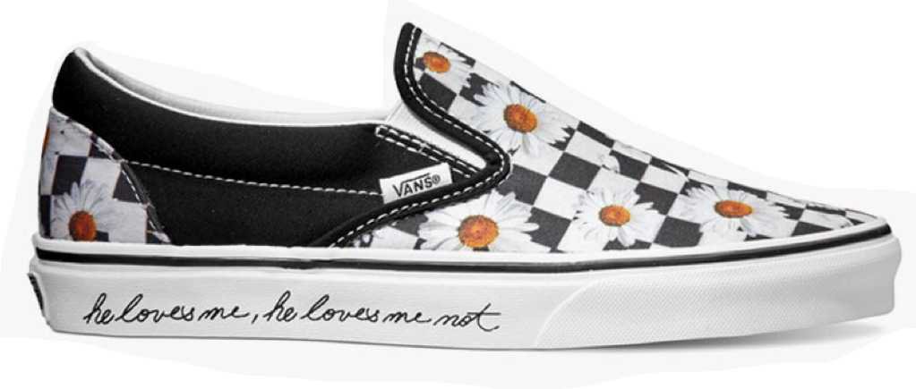 Daisy Checkered Slip-On Vans