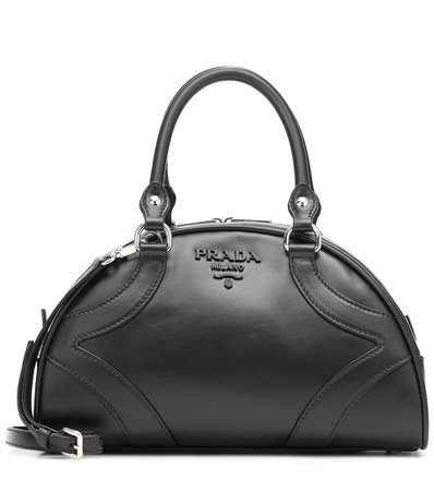 Bauletto Medium Leather Bowling Bag | Prada - Mytheresa