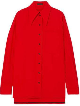 Wool-blend Shirt - Red