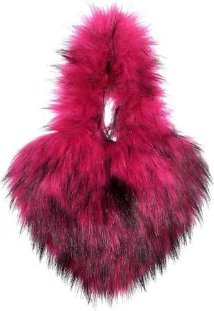 Women's Faux Fur Shoulder Purse Fleece Love Bag Heart Shape Y2k Crossbody Bag Chic Handbag Shoulder Bag: Handbags: Amazon.com