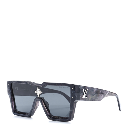 LOUIS VUITTON Marble Acetate Cyclone Sunglasses Grey
