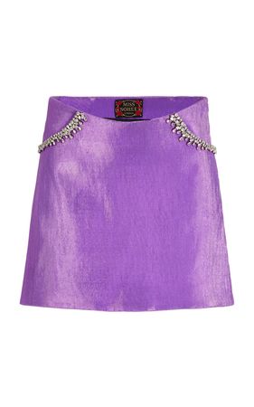 Exclusive Lamé Mini Skirt By Miss Sohee | Moda Operandi