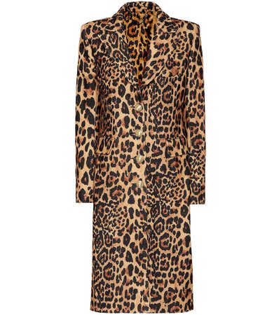 Paco Rabanne - Leopard-print wool-blend coat | Mytheresa