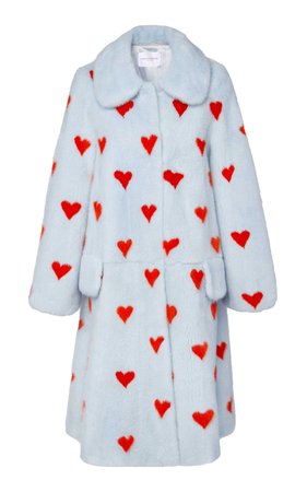 Heart Intarsia Mink Fur Coat by Carolina Herrera | Moda Operandi