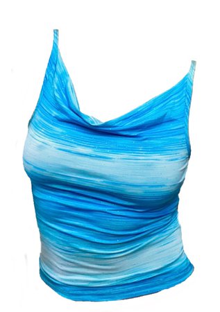 blue watercolor top
