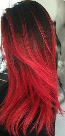 black and red hair