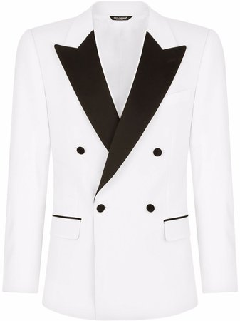 Dolce & Gabbana double-breasted stretch wool tuxedo suit - FARFETCH