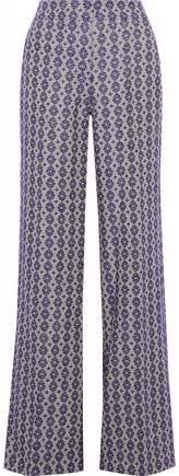 Linen And Cotton-blend Jacquard Wide-leg Pants