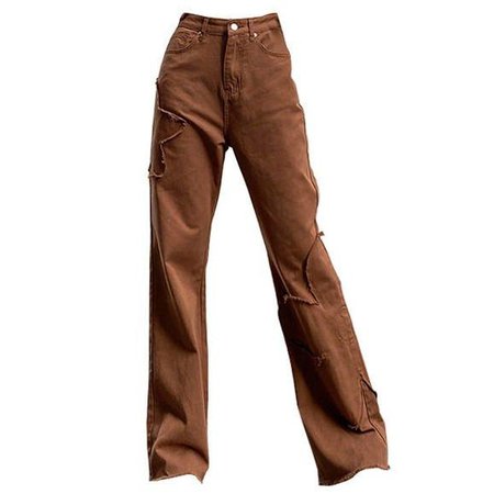 Baggy high waist brown jeans